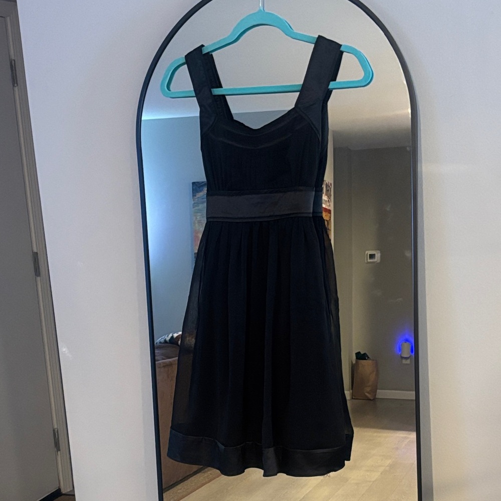 Forever 21 Black Midi Dress – NWT – Vintage Satin/Chiffon Look – Sleeveless